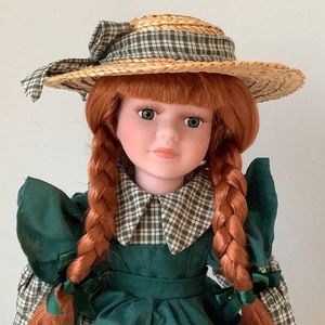 NIB Anne of Green Gables Porcelain Doll 16” Tall